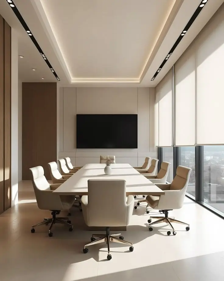 Professional meeting room with integrated AV and video conferencing system in Malaysia by Kasturi Technology